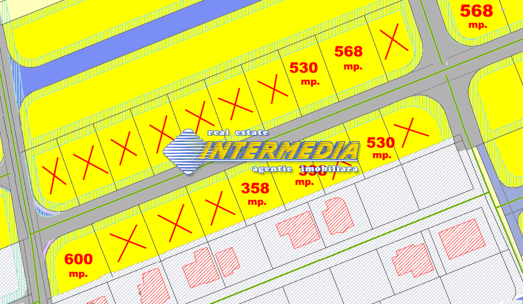 400 sqm. Urbanized urban land plots with ZUP and all utilities in front including sewerage