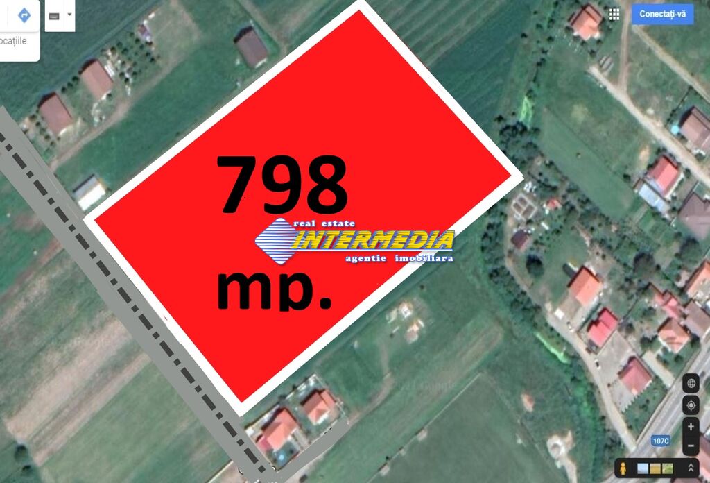 798 mp. Teren Intrevilan de vanzare in Alba Iulia Zona CETATE Kaufland  imprejmuit, la asfalt cu toate utilitatiile inclusiv canalizare