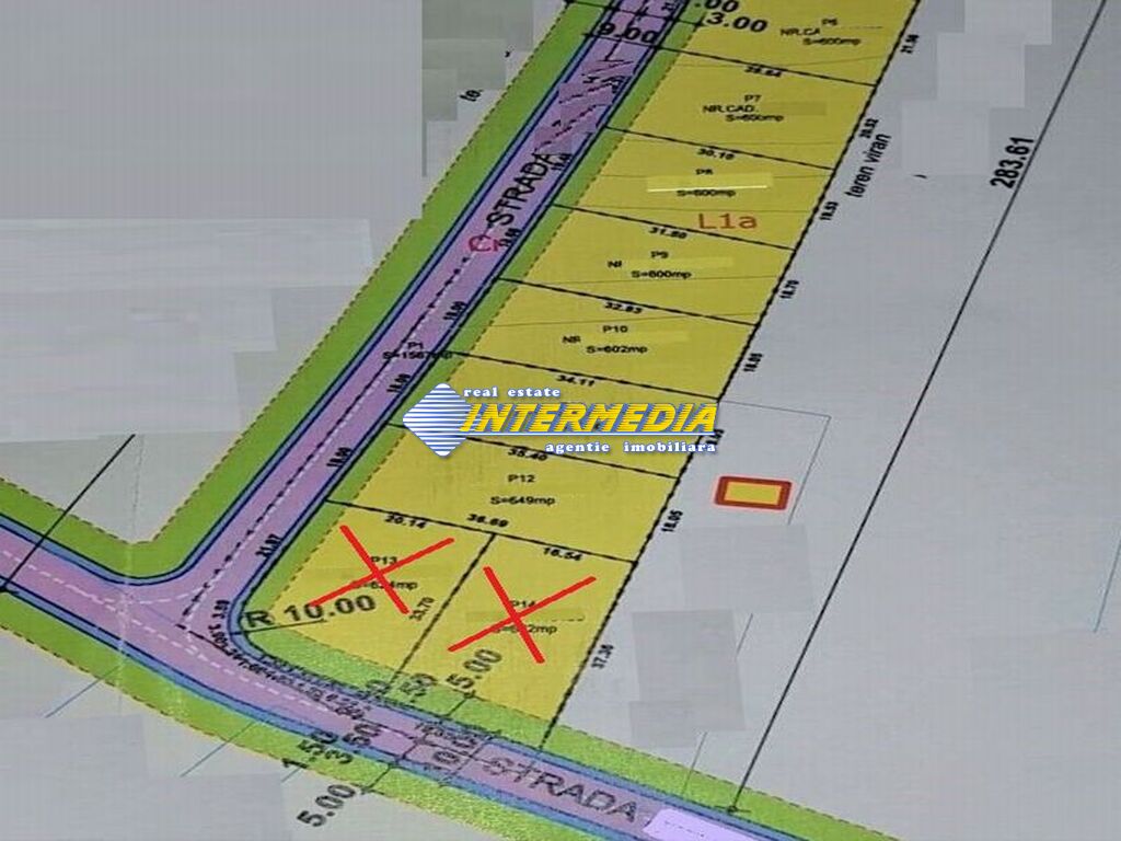 Land in the built-up area for sale 600 sqm Cetate area all utilities