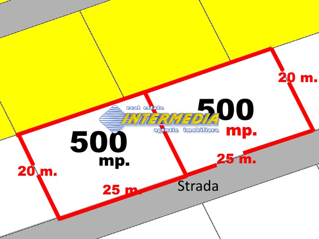 2 plots of 500 sqm. Land in the built-up area for sale Horizon with utilities in front