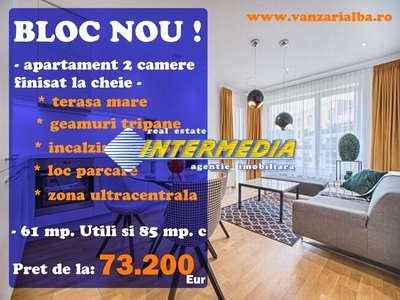 OCAZIE ! Apartament 2 camere 61 mp. utili vanzare Alba Iulia in bloc nou ultracentral